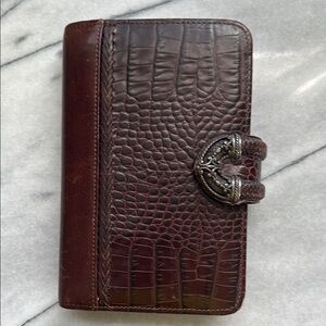 Brighton Brown Crocodile-Embossed agenda.